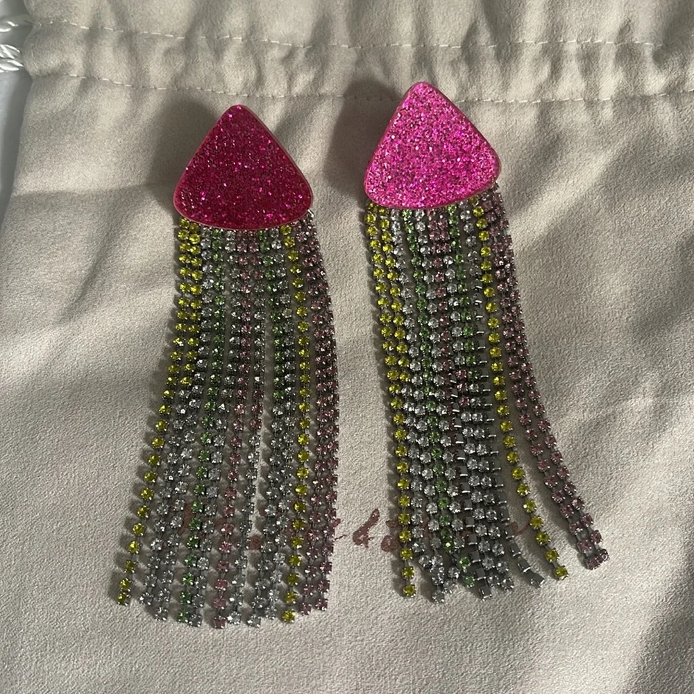 For Love & Lemons Azalea crystal earrings NWT